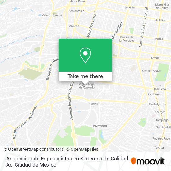 Asociacion de Especialistas en Sistemas de Calidad Ac map