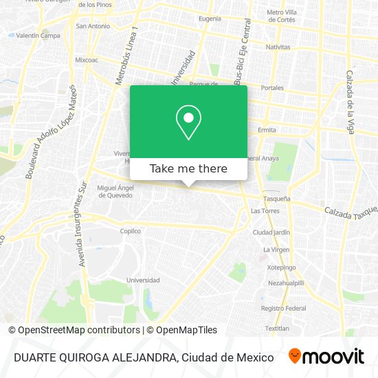 Mapa de DUARTE QUIROGA ALEJANDRA