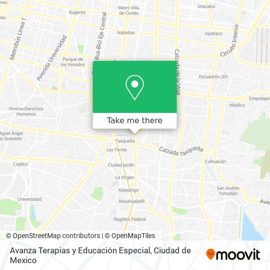 Mapa de Avanza Terapias y Educación Especial