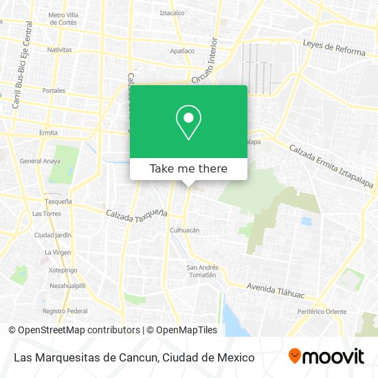 Las Marquesitas de Cancun map