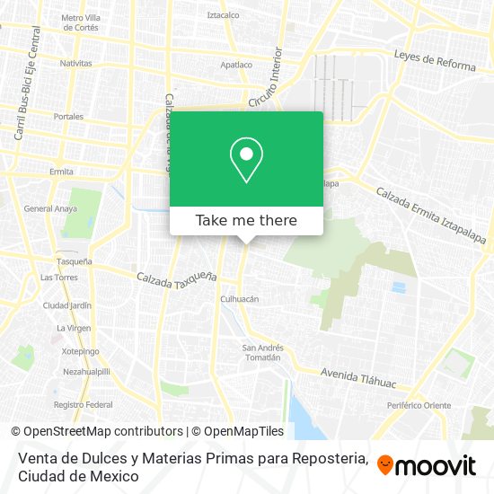 Venta de Dulces y Materias Primas para Reposteria map