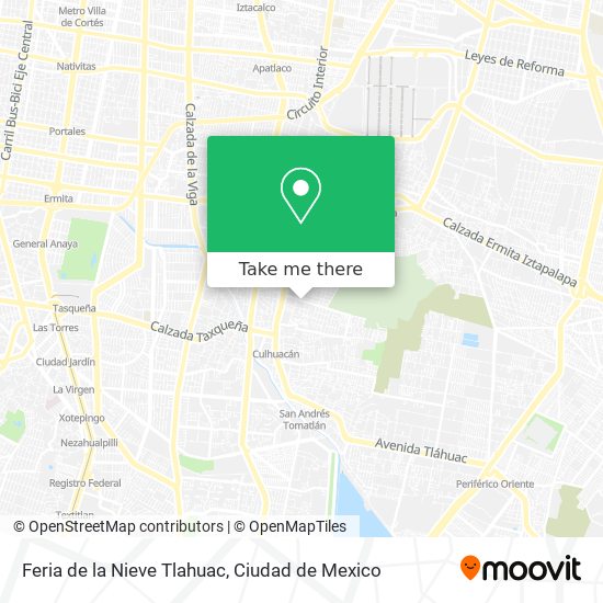 Feria de la Nieve Tlahuac map
