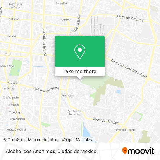 Alcohólicos Anónimos map