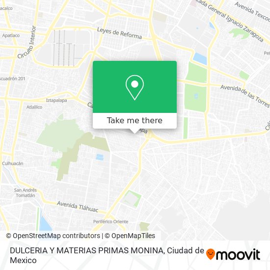 Mapa de DULCERIA Y MATERIAS PRIMAS MONINA