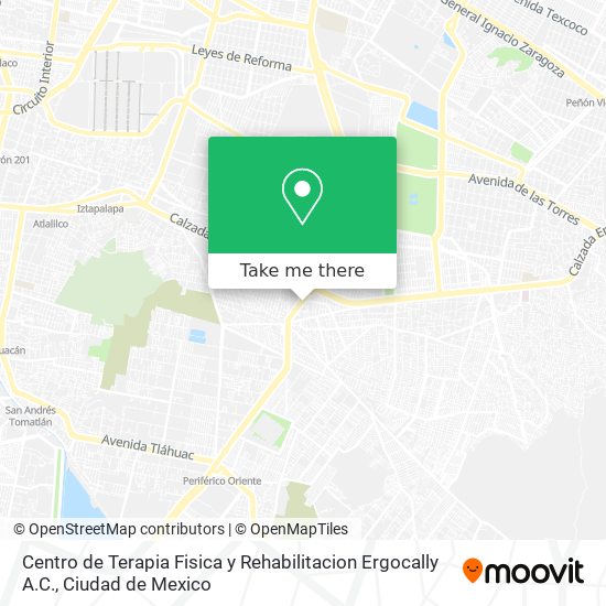 Mapa de Centro de Terapia Fisica y Rehabilitacion Ergocally A.C.