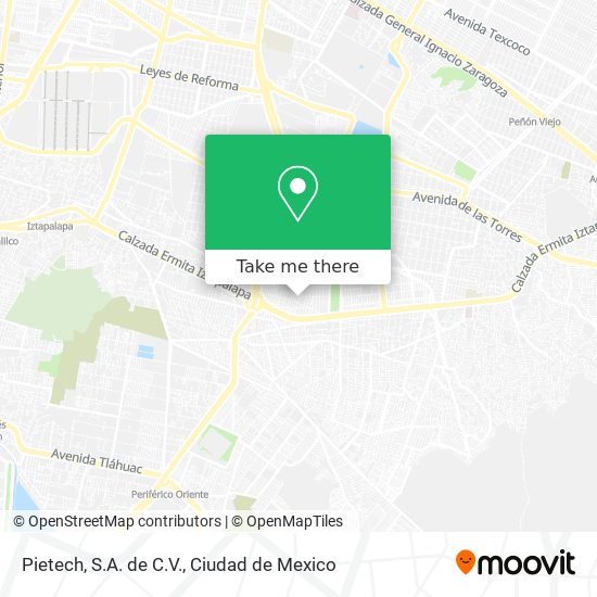 Pietech, S.A. de C.V. map