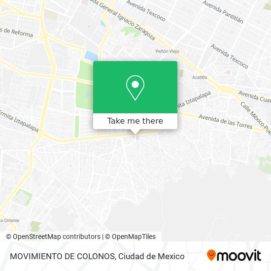 MOVIMIENTO DE COLONOS map