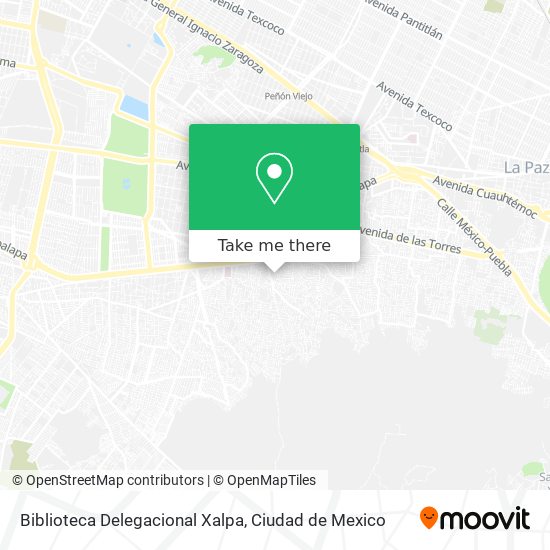 Mapa de Biblioteca Delegacional Xalpa