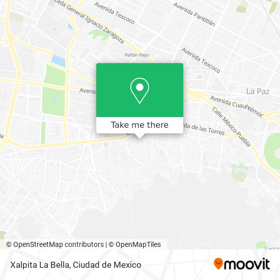 Xalpita La Bella map