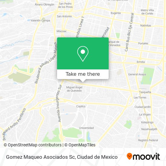 Gomez Maqueo Asociados Sc map