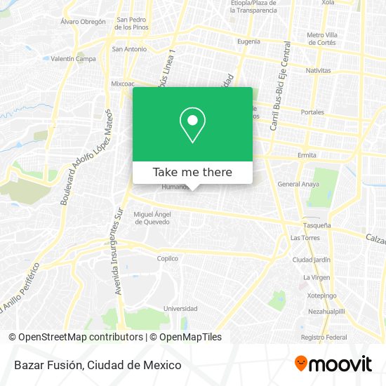 Bazar Fusión map