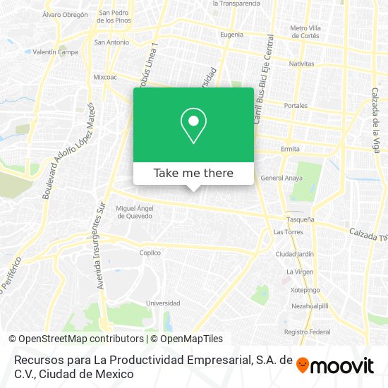 Recursos para La Productividad Empresarial, S.A. de C.V. map