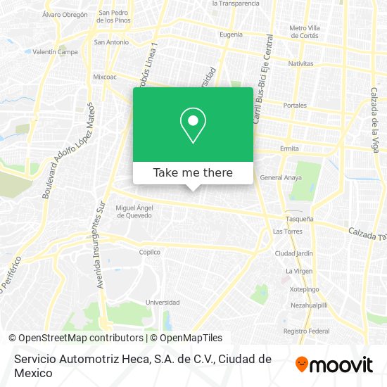 Servicio Automotriz Heca, S.A. de C.V. map
