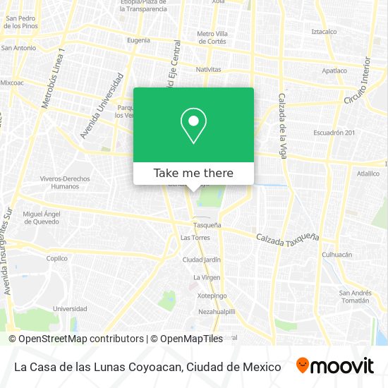 La Casa de las Lunas Coyoacan map