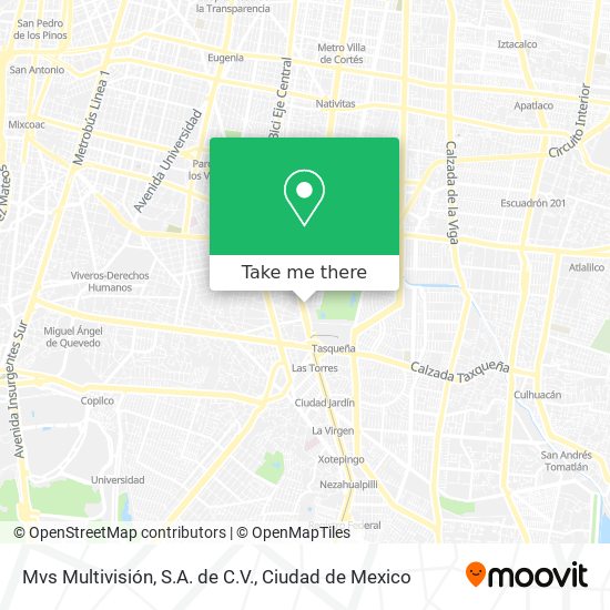 Mvs Multivisión, S.A. de C.V. map