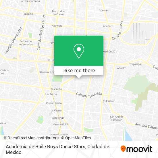 Mapa de Academia de Baile Boys Dance Stars
