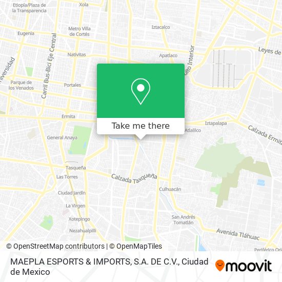 MAEPLA ESPORTS & IMPORTS, S.A. DE C.V. map