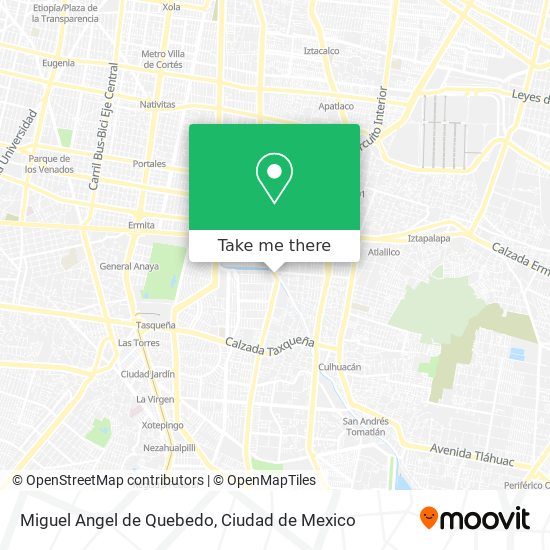 Miguel Angel de Quebedo map
