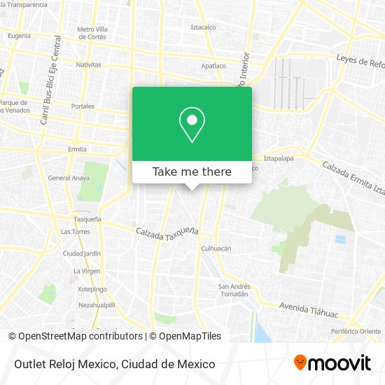 Outlet Reloj Mexico map