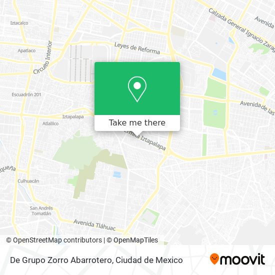 Mapa de De Grupo Zorro Abarrotero