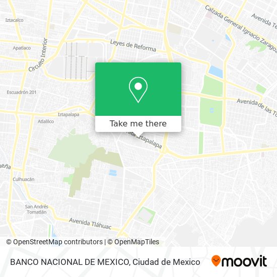 BANCO NACIONAL DE MEXICO map