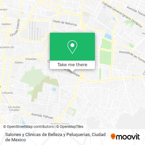 Salones y Clinicas de Belleza y Peluquerias map