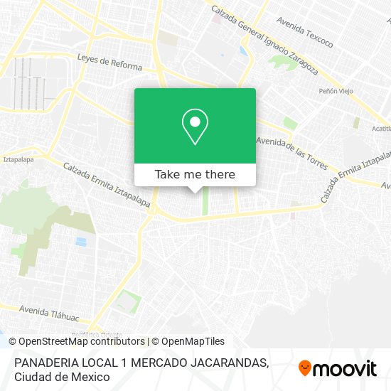 Mapa de PANADERIA LOCAL 1 MERCADO JACARANDAS