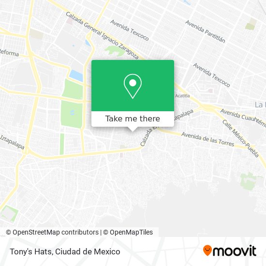 Mapa de Tony's Hats