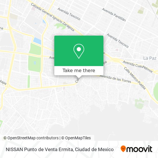 NISSAN Punto de Venta Ermita map