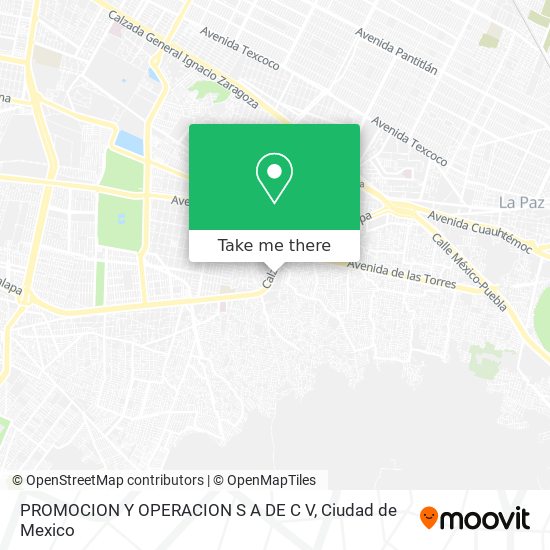 Mapa de PROMOCION Y OPERACION S A DE C V