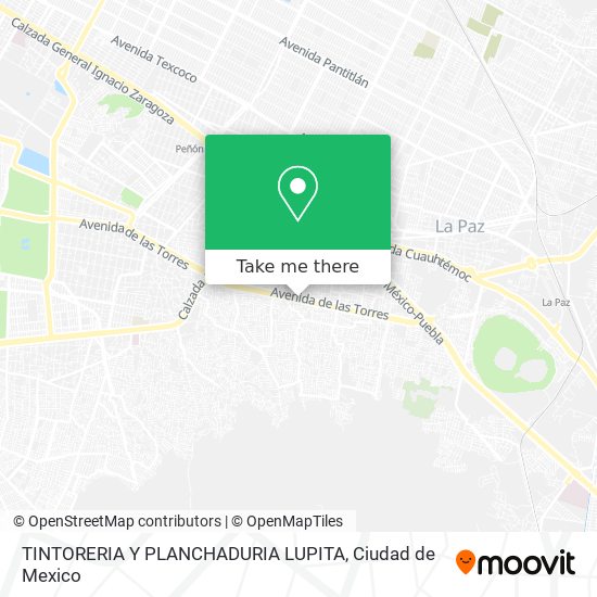Mapa de TINTORERIA Y PLANCHADURIA LUPITA