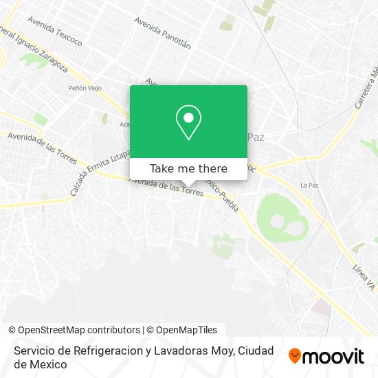 Servicio de Refrigeracion y Lavadoras Moy map