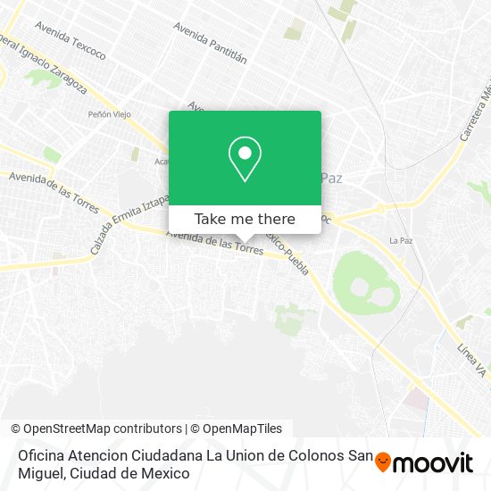 Oficina Atencion Ciudadana La Union de Colonos San Miguel map