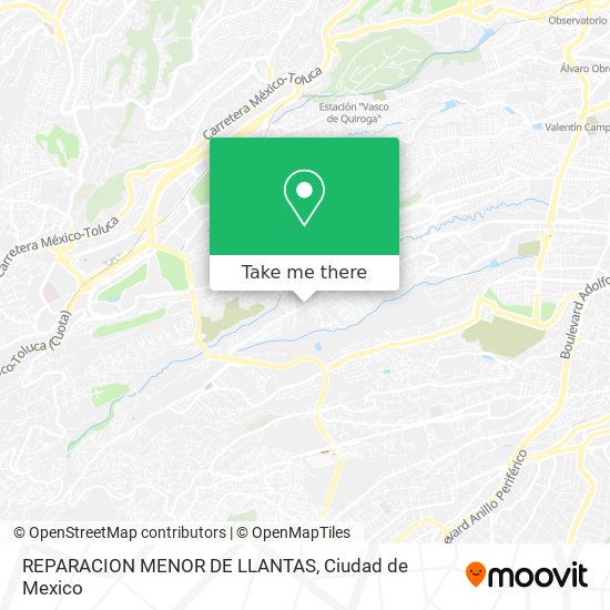 Mapa de REPARACION MENOR DE LLANTAS