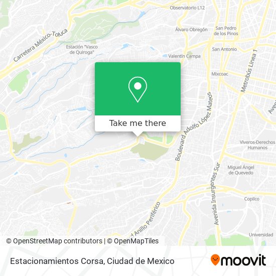 Estacionamientos Corsa map