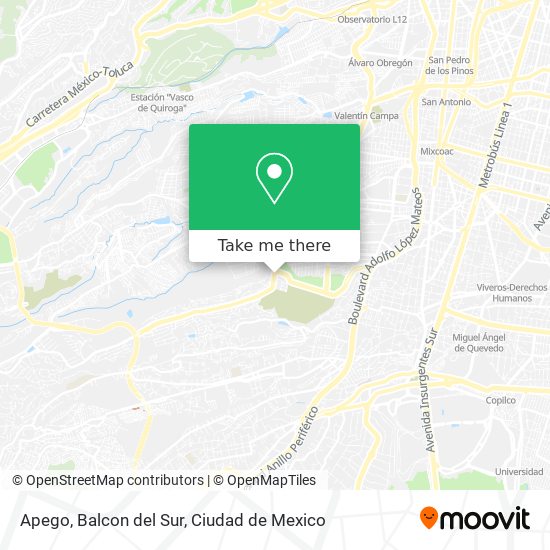 Apego, Balcon del Sur map