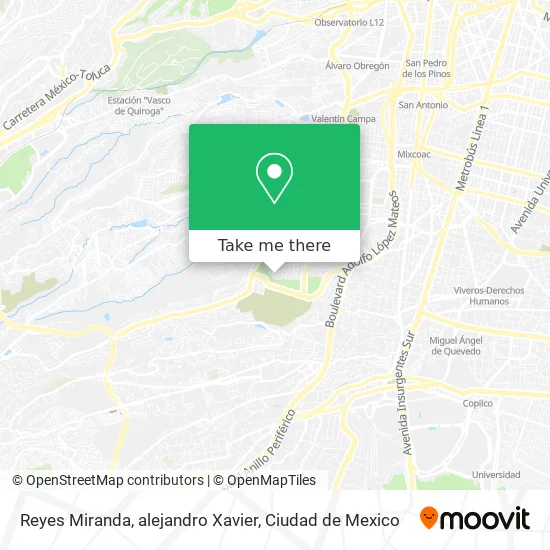 Reyes Miranda, alejandro Xavier map