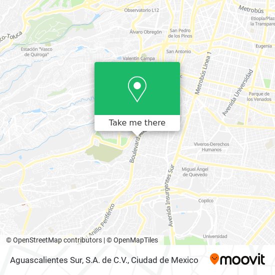 Aguascalientes Sur, S.A. de C.V. map