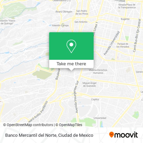 Banco Mercantil del Norte map