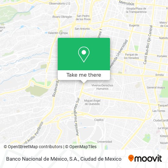 Banco Nacional de México, S.A. map