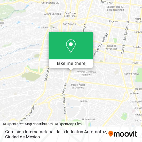 Mapa de Comision Intersecretarial de la Industria Automotriz