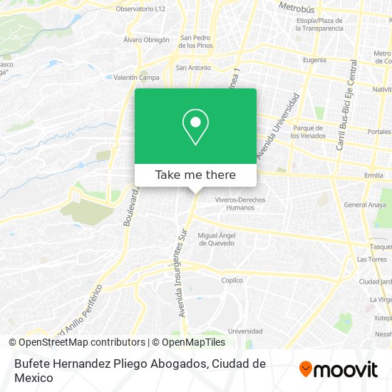 Bufete Hernandez Pliego Abogados map