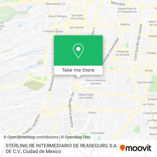 STERLING RE INTERMEDIARIO DE REASEGURO, S.A. DE C.V. map