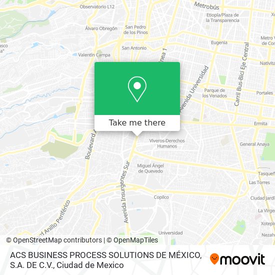 ACS BUSINESS PROCESS SOLUTIONS DE MÉXICO, S.A. DE C.V. map