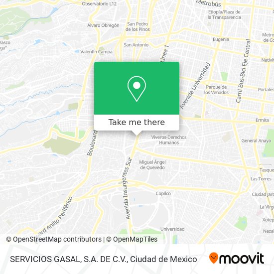 Mapa de SERVICIOS GASAL, S.A. DE C.V.