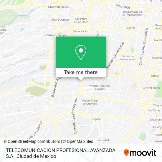 TELECOMUNICACION PROFESIONAL AVANZADA S.A. map