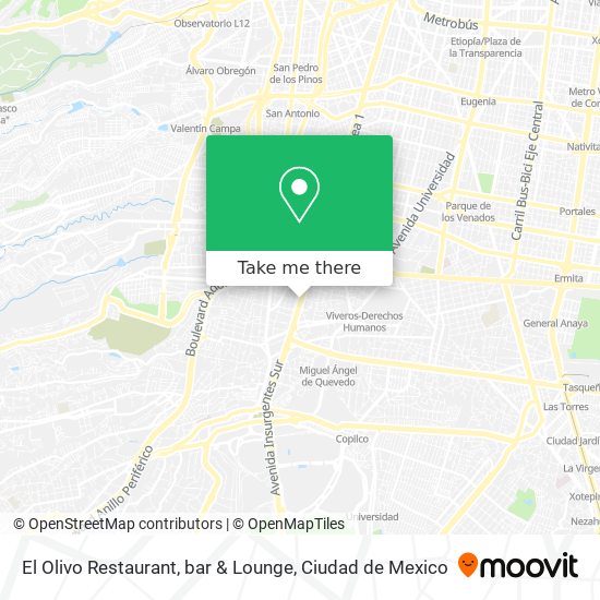 El Olivo Restaurant, bar & Lounge map