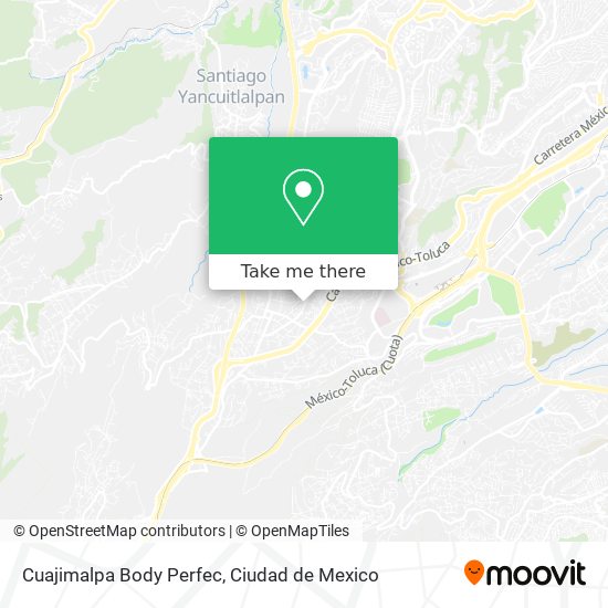 Cuajimalpa Body Perfec map