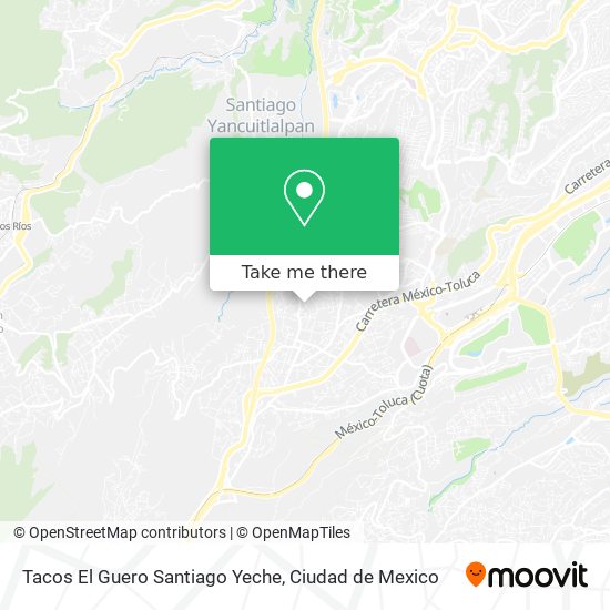 Tacos El Guero Santiago Yeche map