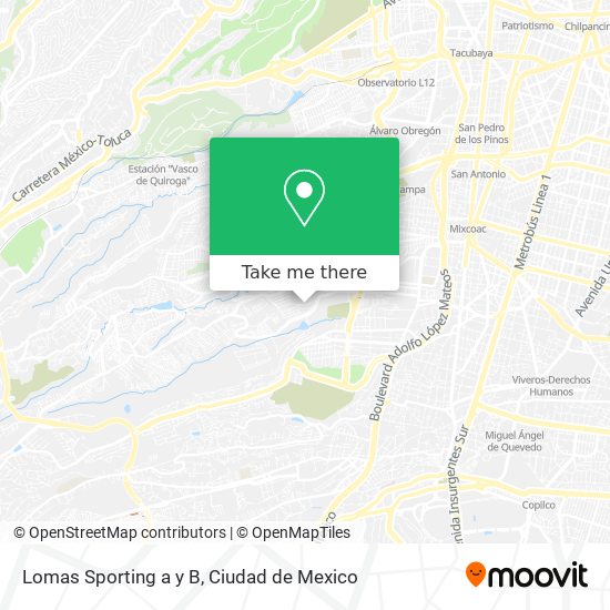 Lomas Sporting a y B map